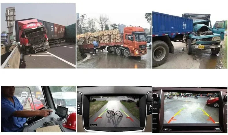 HD 12V/24V Backup Camera Heavy Duty IR Night Vision Waterproof Vehicle Rear View HD Cam for Car Bus Lorry Trailer Pickups RV