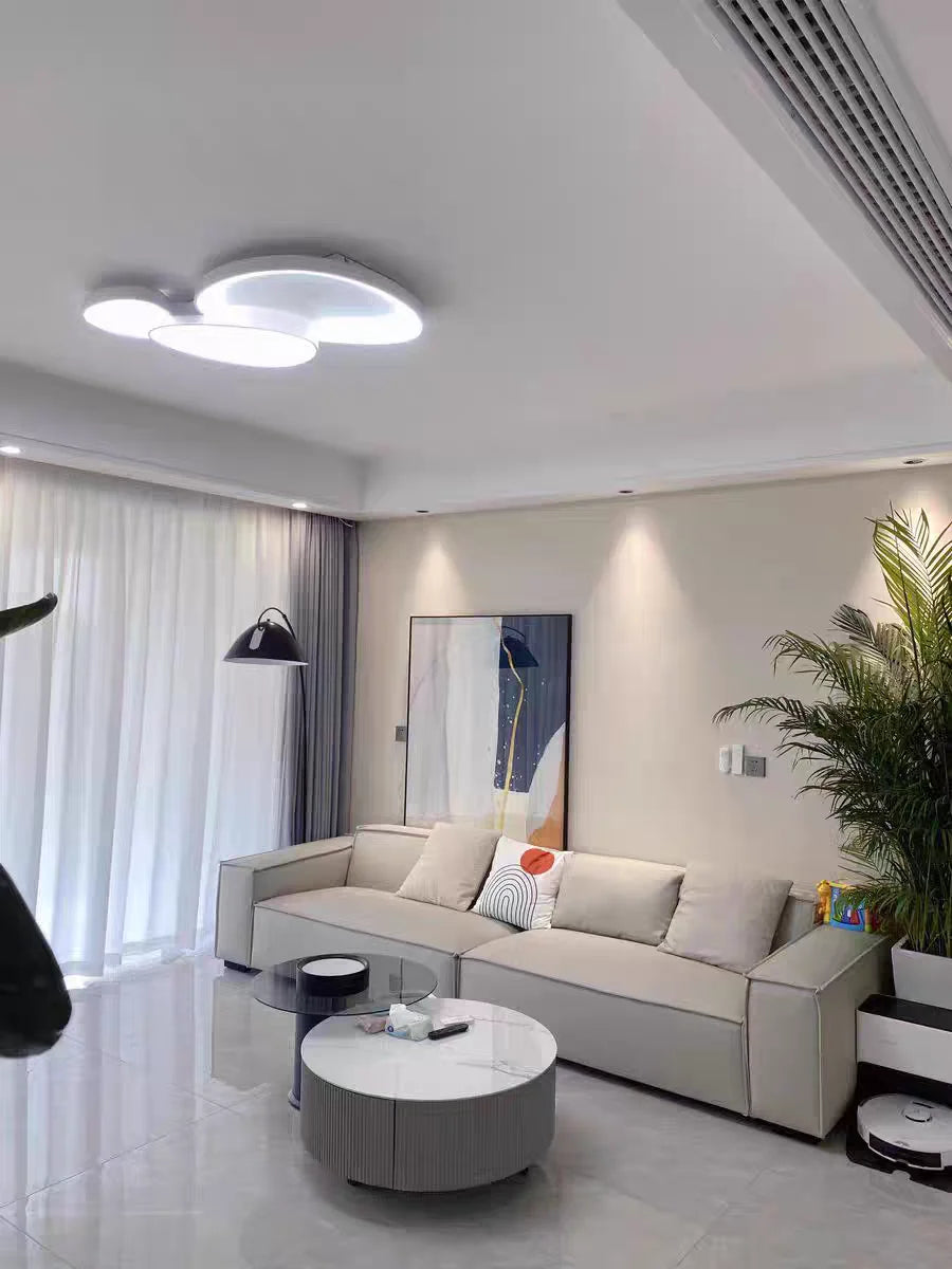 Modern Round LED Ceiling Light with Adjustable Brightness for Living Room Bedroom Dining Room Home Decor Lusters Luminaires