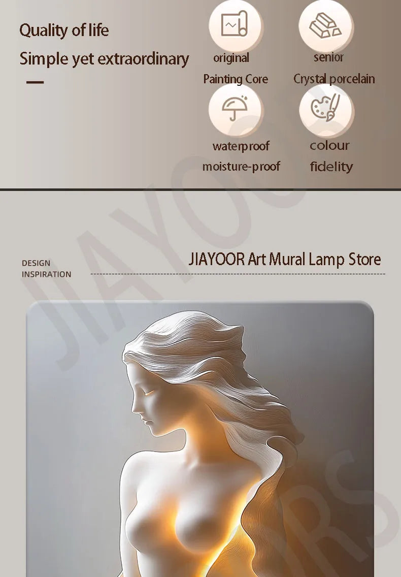 Led Lights Modern Light Luxury Entrance Door Decoration Painting, Simple Abstract Corridor Hanging Painting Wall Lamp Painting