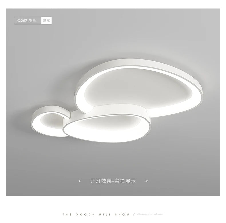 Modern Round LED Ceiling Light with Adjustable Brightness for Living Room Bedroom Dining Room Home Decor Lusters Luminaires
