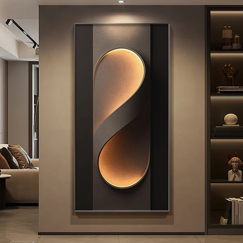 Luxury LED Wall Lamp Living Room Background Corridor Hotel Home Decoration High-end Luster Hanging Painting Modern Mural Light