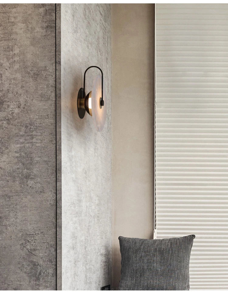 Modern Marble Led Wall Lamps Surface Mounted Led Wall Light Sconces Black Lighting Fixture Decoration Bedroom Foyer Loft Lamps