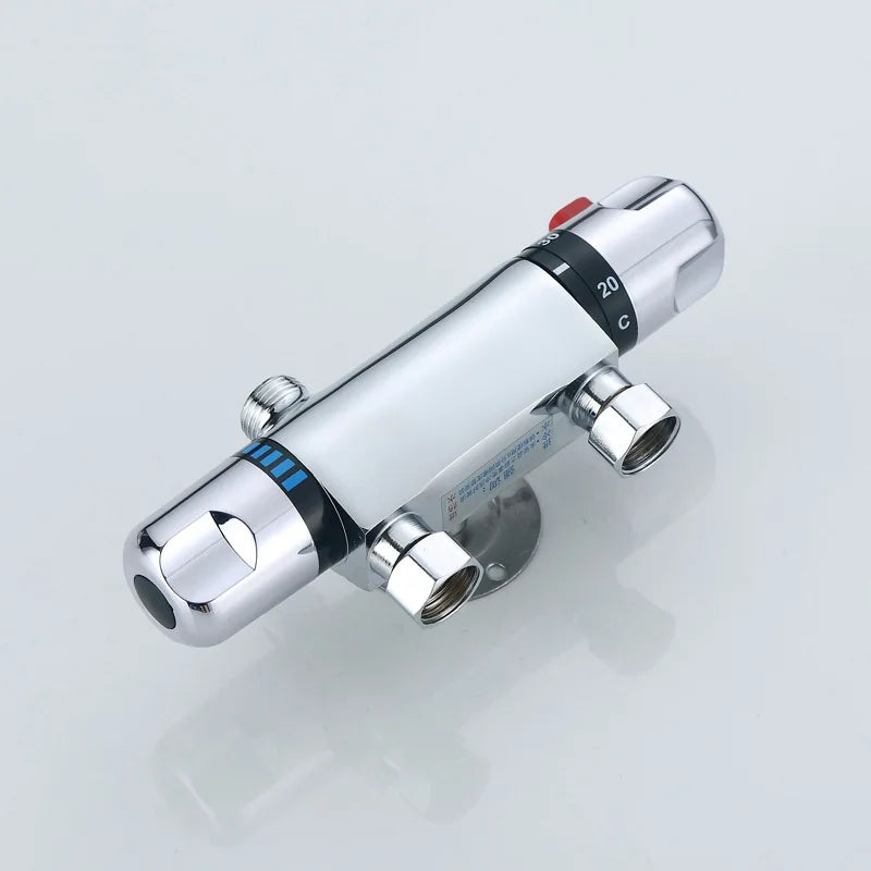 Thermostatic Bath Shower Control Valve Bottom Faucet Wall Mounted Hot And Cold Brass Bathroom Mixer Bathtub Tap
