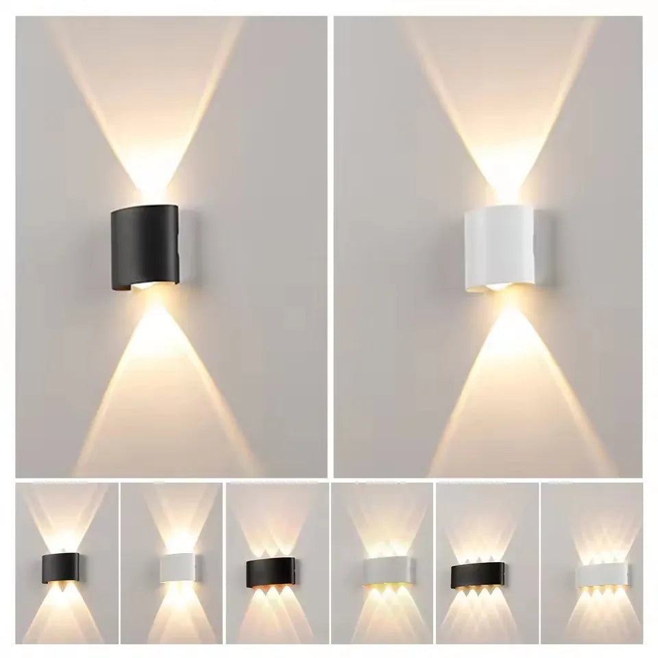 LED Wall Light Outdoor Waterproof IP65 Porch Garden Wall Lamp & Indoor Bedroom Bedside Decoration Lighting Lamp Aluminum