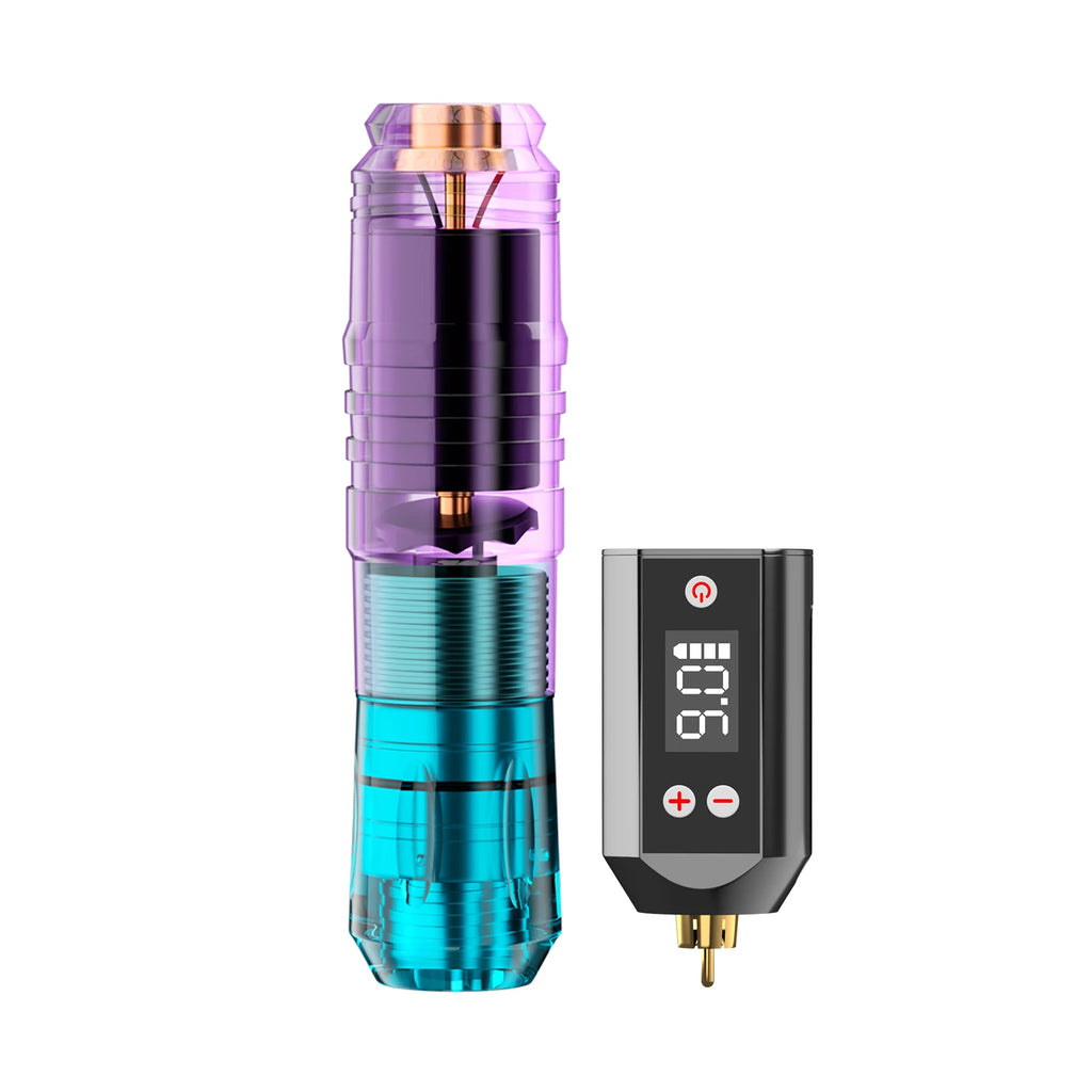 LASTJUDG Tattoo Kit Lightweight Tattoo Pen Kit For Permanent Makeup Tattoo Machine Kit Wireless Tattoo Power Supply Tattoo Kit