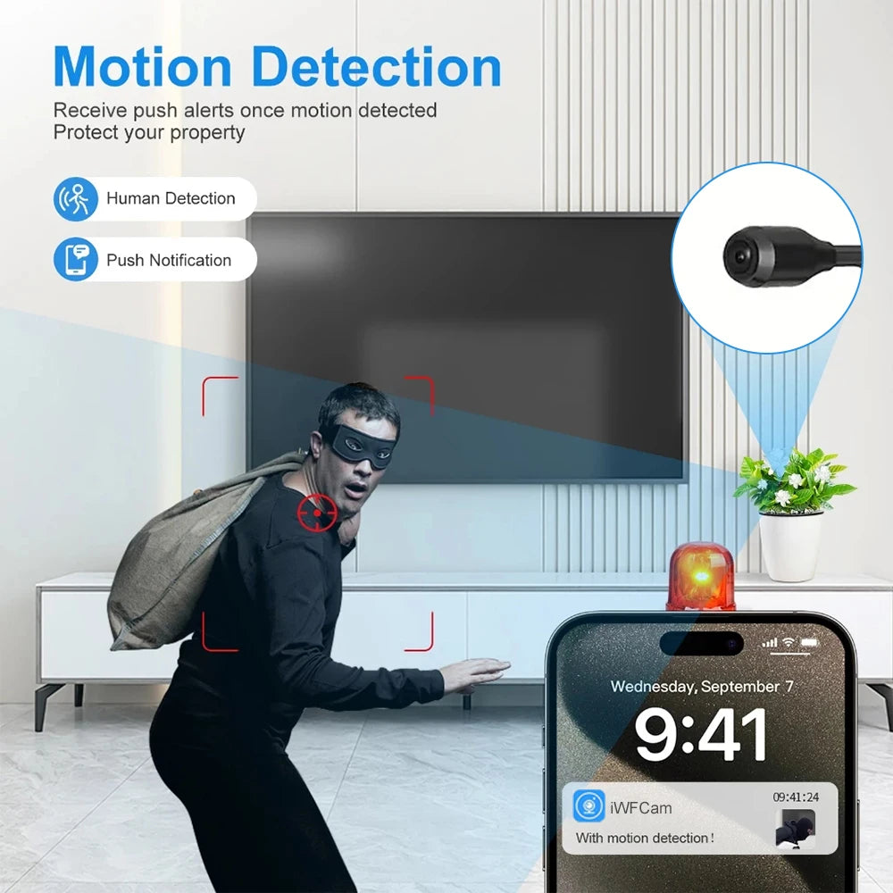 HD 1080P Mini Camera Motion Detection WiFi Camera Video Recorder Indoor Security Protection Surveillance Camcorder Remote View