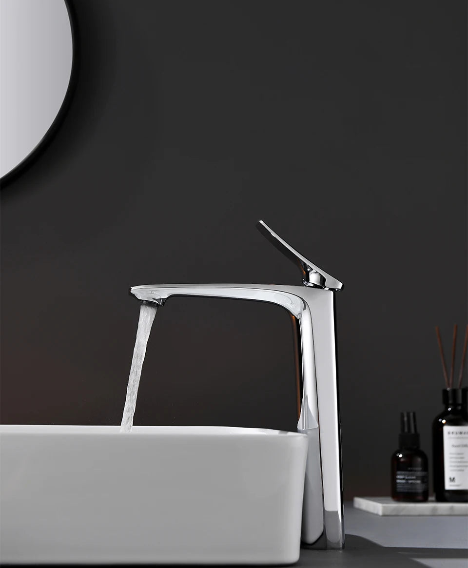VGX Luxury Gold Bathroom Faucets High Basin Mixer Tall Sink Faucet Gourmet Washbasin Tapware Hot Cold Water Tap Brass Chrome