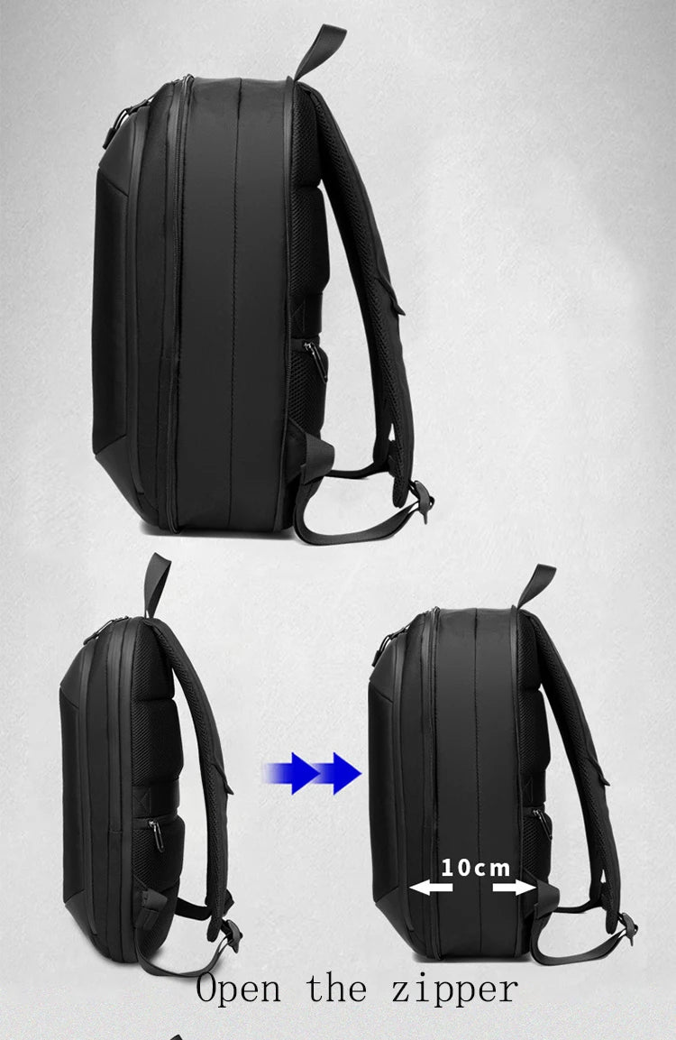 Laptop Backpack Laptop Thin Laptop Bag Unisex 14-Inch Simple Business Backpack Lightweight Casual Expandable School Students Bag