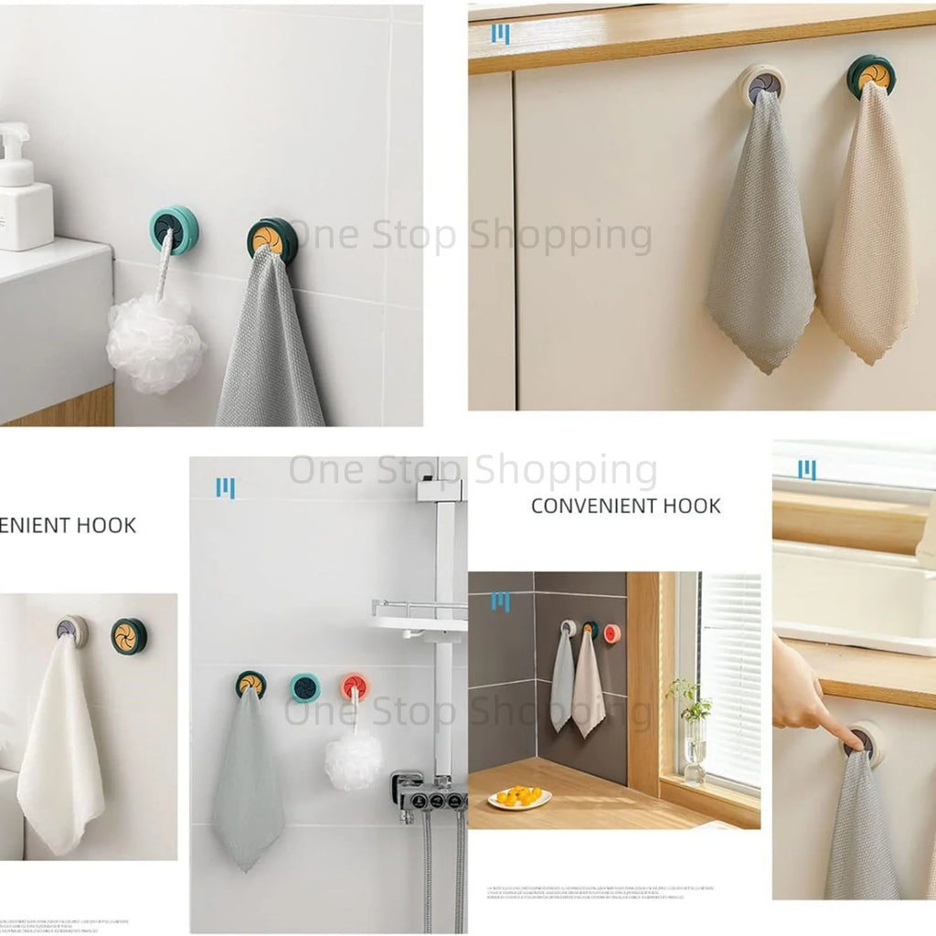 Towel Holder Free Punch Self Adhesive Rag Dishcloth Clip Towel Wall Hanger Hooks Kitchen Bathroom Towel Rack Storage Organizer