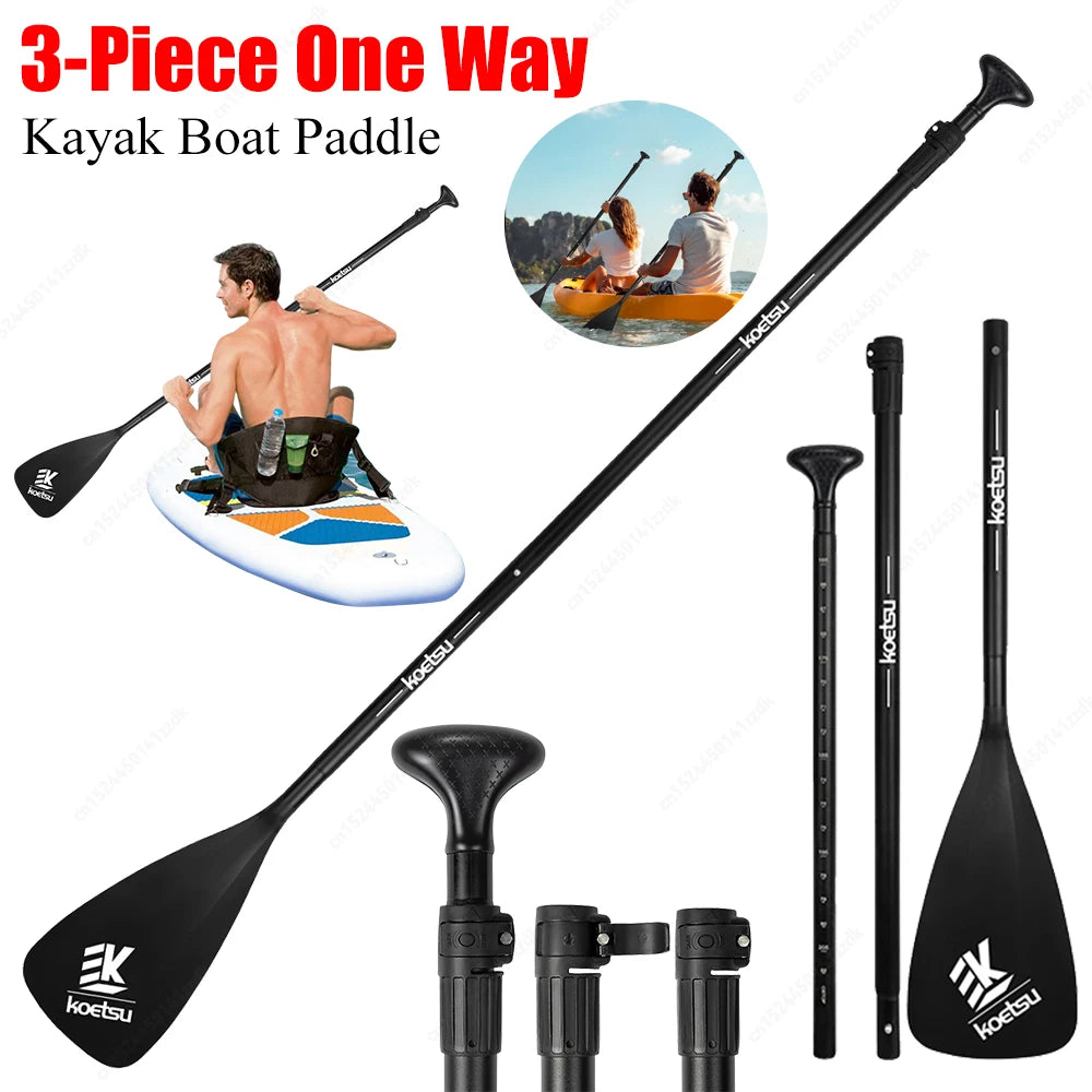 3-Piece Aluminum Sup Paddle One/Two Way Paddle Nylon Kayak Boat Stand Up Paddleboard Paddle SUP Surfpaddle Sap for Outdoor Water