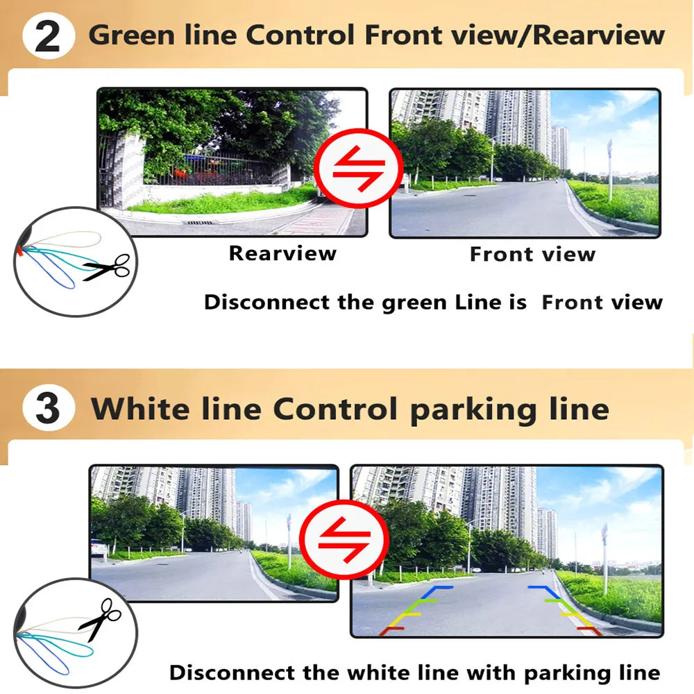 SMARTOUR Car Rear Camera HD 4K Reversing Camera Car Front Camera Support AHD CCD 1080P Output Suitable for All Cars Water Proof