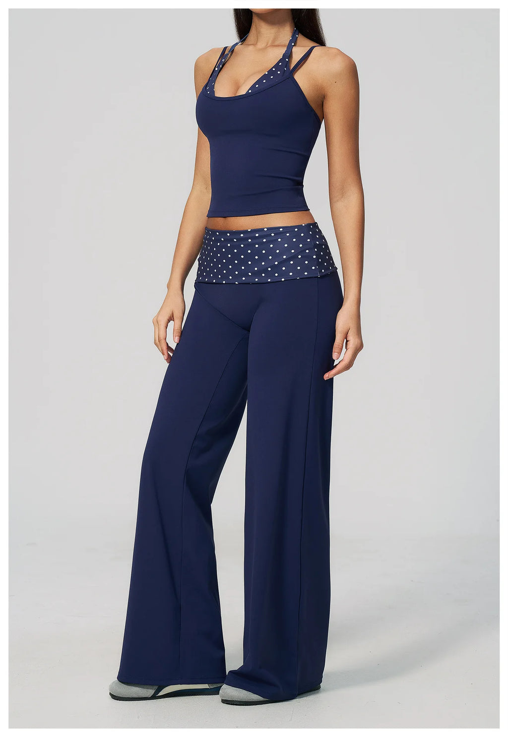 Summer 2PCS Yoga Set Women's Tracksuit Fashion Polka Dot And Striped Workout Sets Gym Outfits High Waist Butt Lift Yoga Clothes
