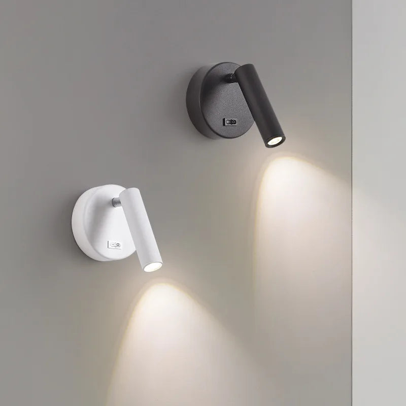 Switch Wall Lamp Modern LED Wall Light Simplicity Spotlights Indoor Lighting Room Decor For Living Room Bedroom Bedside Sconces