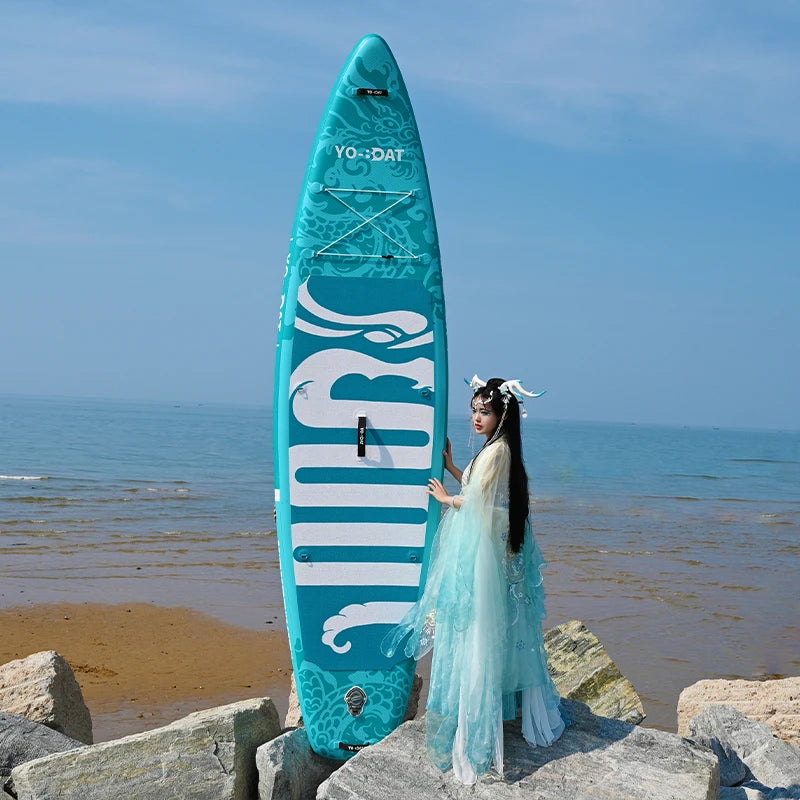 Manufacturer Customized 11'6" Waterplay Surfing Inflatable Sup Loong Inflatable SUP Board With Accessories For River And Lake