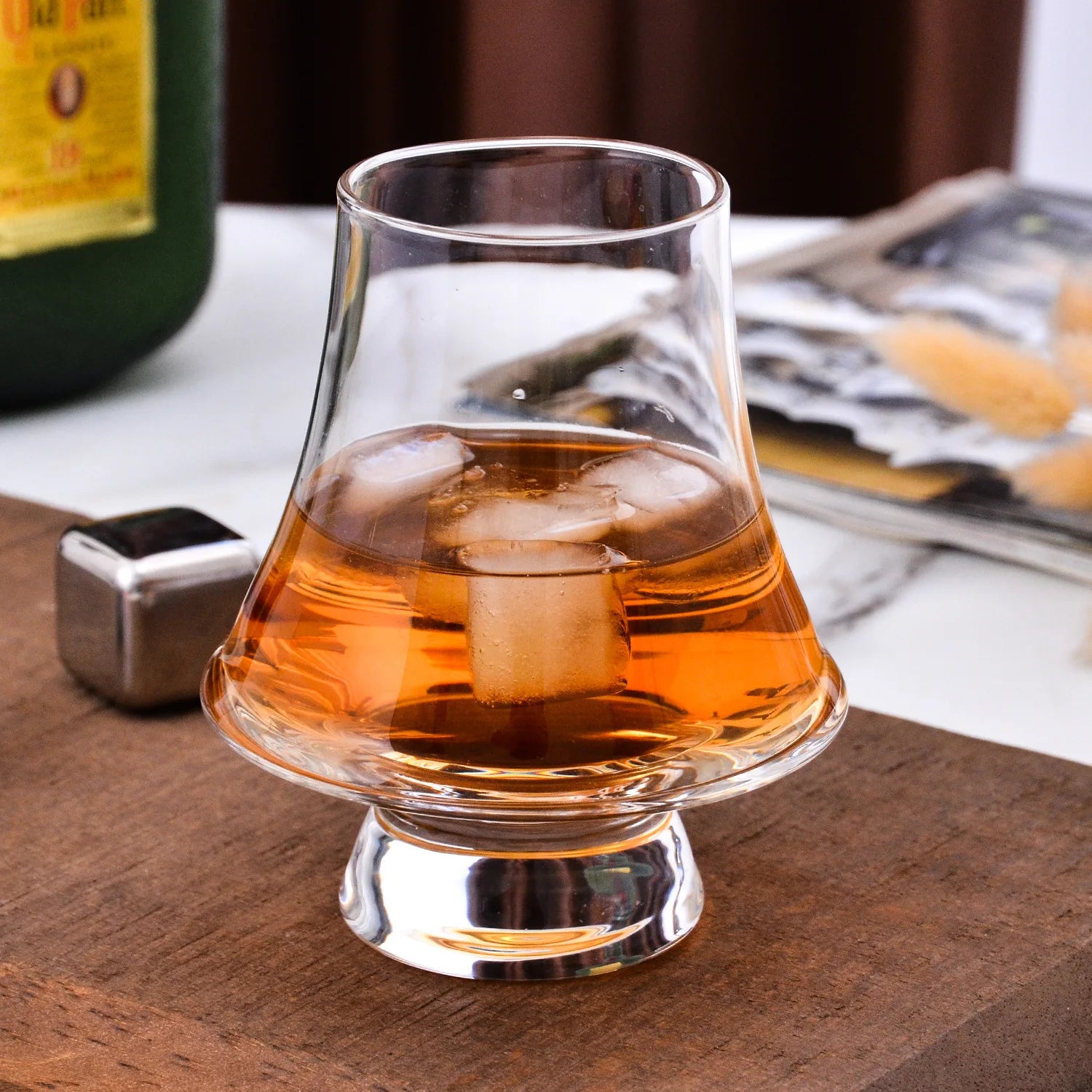 2/4pcs Tasting Glasses Set Of 250ml Lead-free Crystal Glass Whiskey Cup Smelling Wine Glasses Cocktail Glasses Bar Restaurant