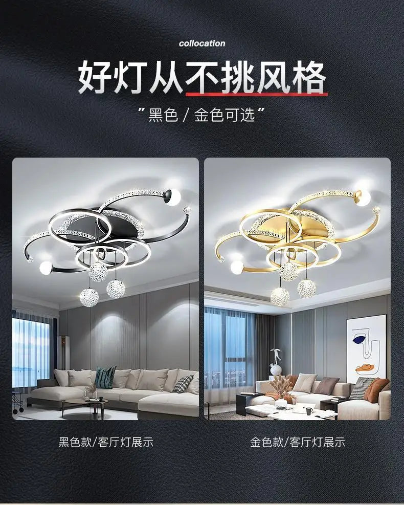 Modern Light Luxury Master Bedroom Pendant Lamp LED Creative Restaurant Lamp Villa Bedroom Interior Decoration Lighting Fixtures
