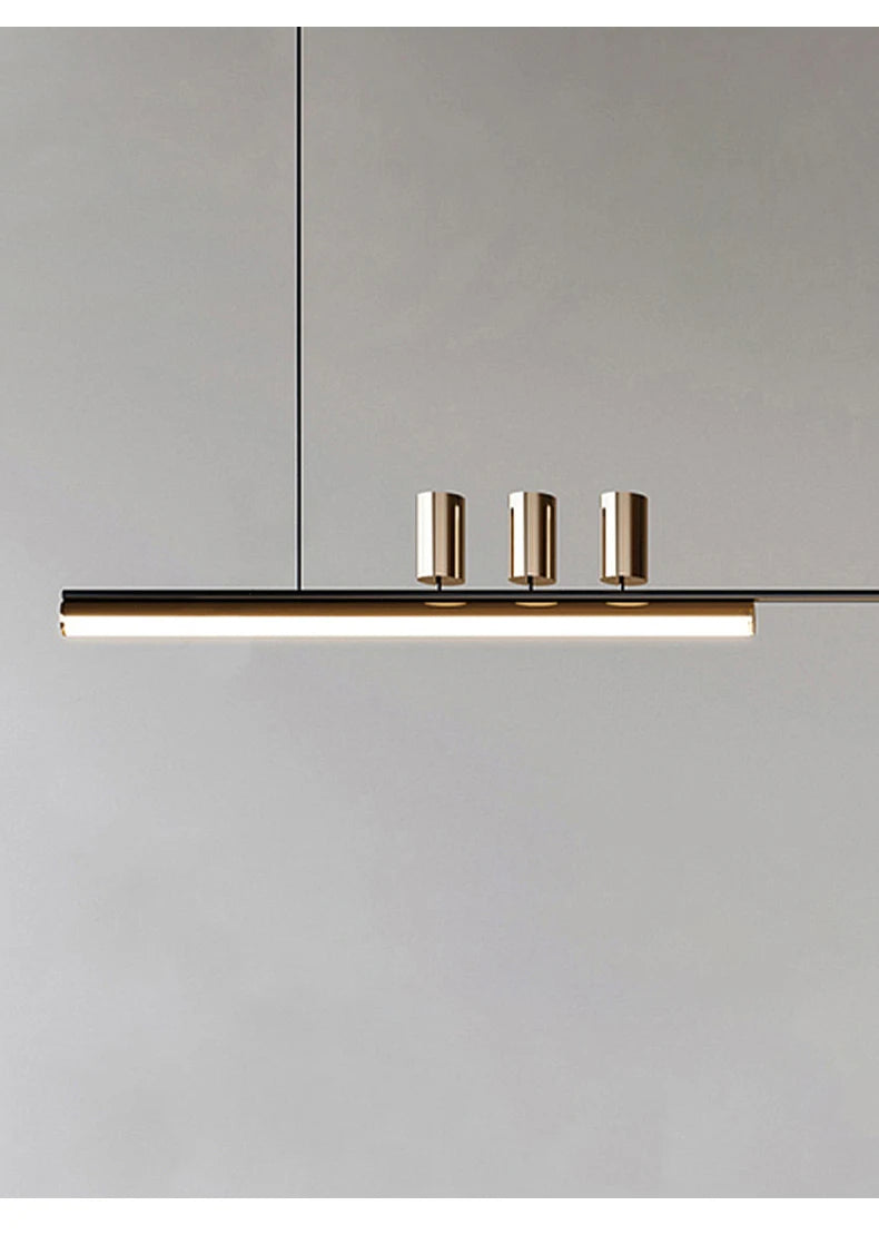 Minimalist Restaurant Chandelier Modern Light Luxury Simple Nordic Bar Table Spotlight Designer Creative Straight Strip Lights
