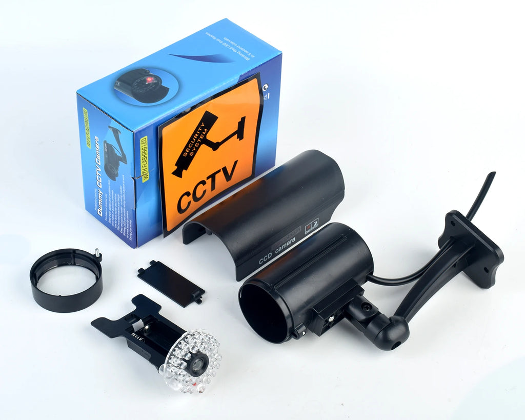 Smarsecur Fake Camera Dummy Waterproof Security CCTV Surveillance Camera With Flashing Red Led Light Outdoor Indoor