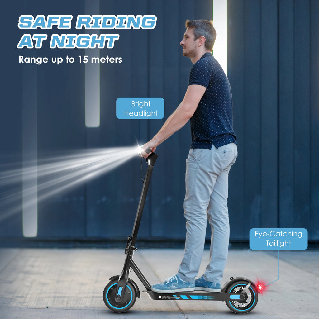 HiQiS V10 E-scooter 500W Motor 36V 10.5Ah 25 MPH Speed 22 Mile Range Foldable E-scooter 10 Inch Air Tire Electric Scooter