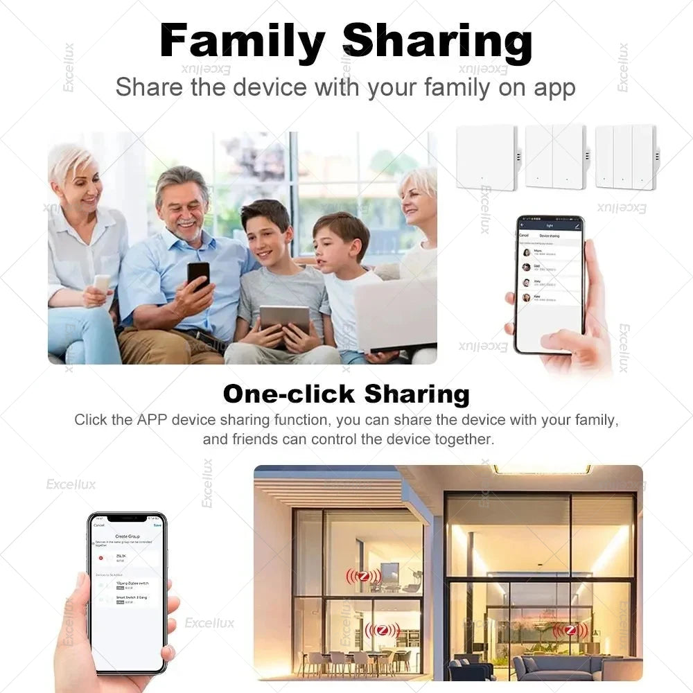 ZigBee Smart Light Switch No Neutral Wire No Capacitor Needed Wall Light Switch Works With Home Assistant Zigbee Gateway 2mqtt