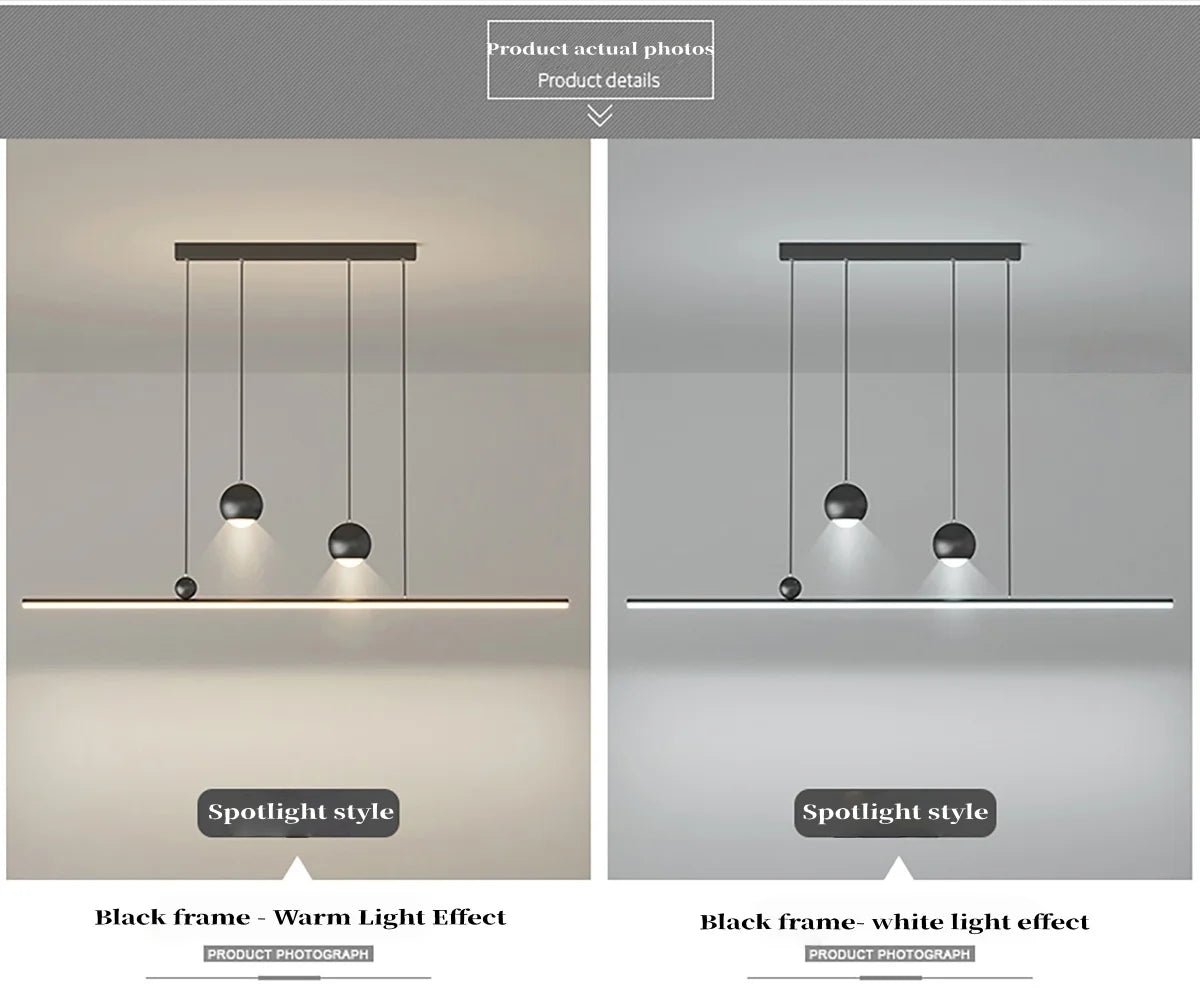 Modern Minimalist Led Pendant Light Minimalist Strip Light Home Decoration Living Room Bedroom Dining Room Light Bar Lighting
