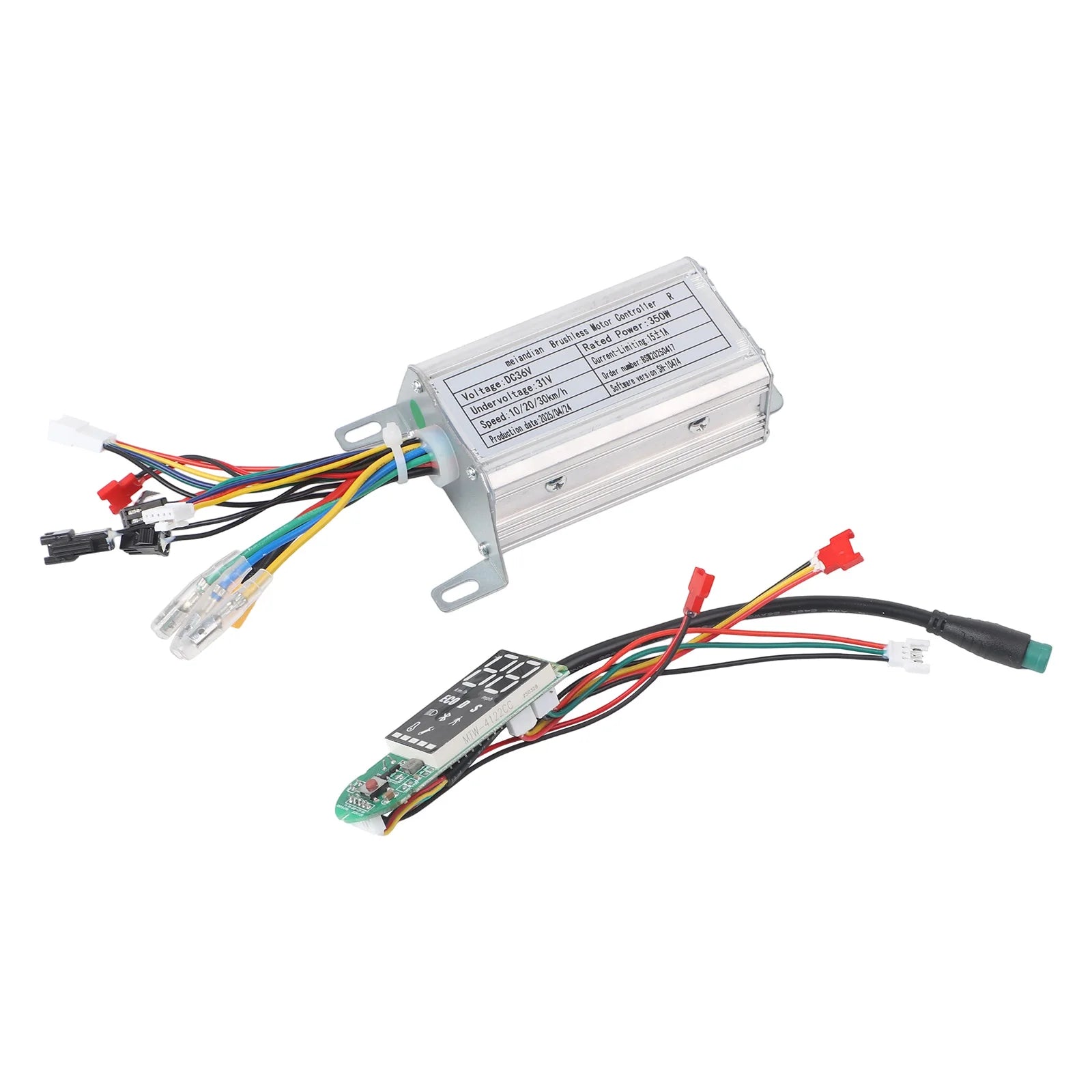 Electric Scooter Motor Controller Kit 36V 350W Accelerator Headlights Taillights Handbrake For E-Scooter Kickscooter Accessories