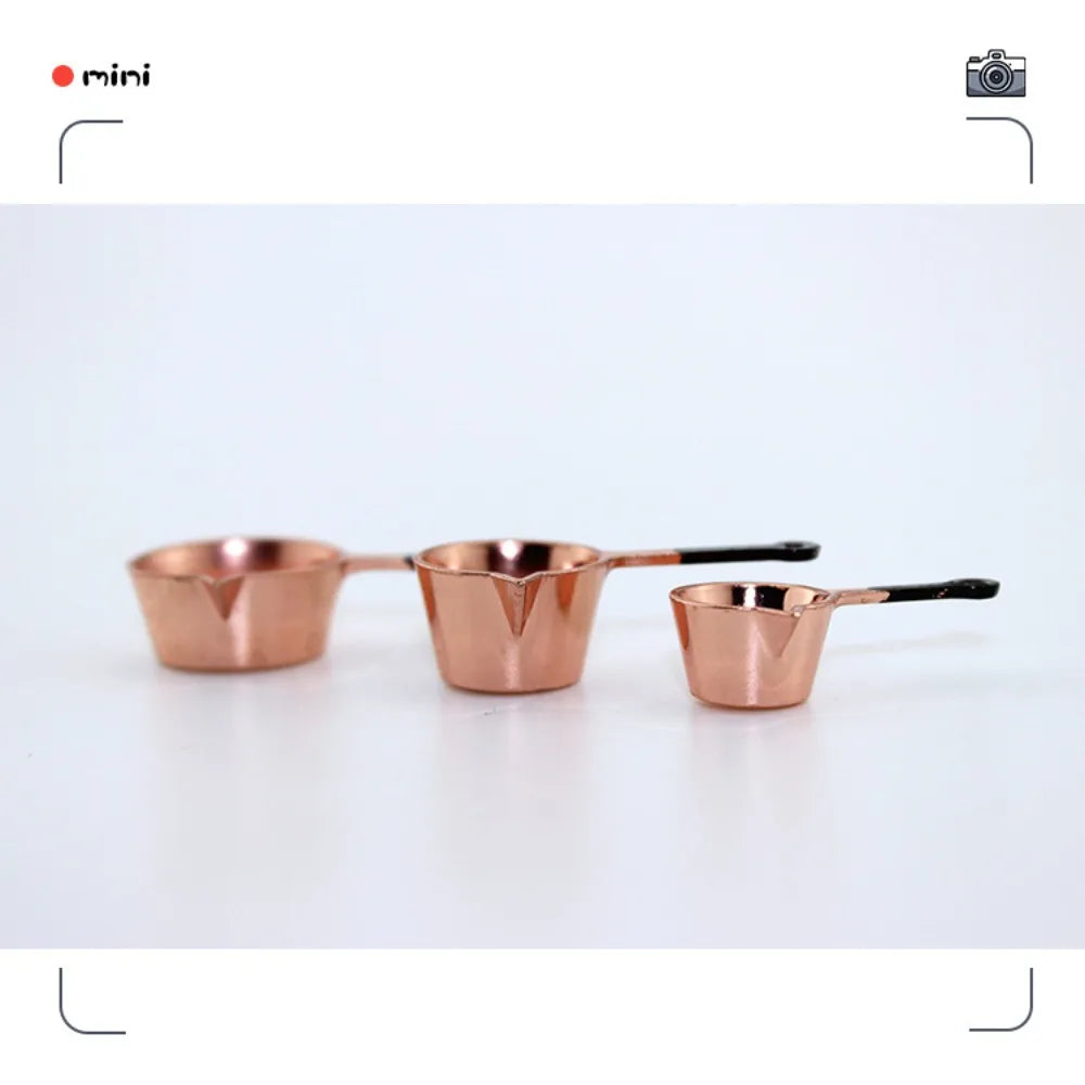 Kettle 1:12 Mini Kitchen Utensils Sets Cookware 1:12 Scale Kitchen Set Mini Alloy Mini Kitchen Cooking Kit House Props