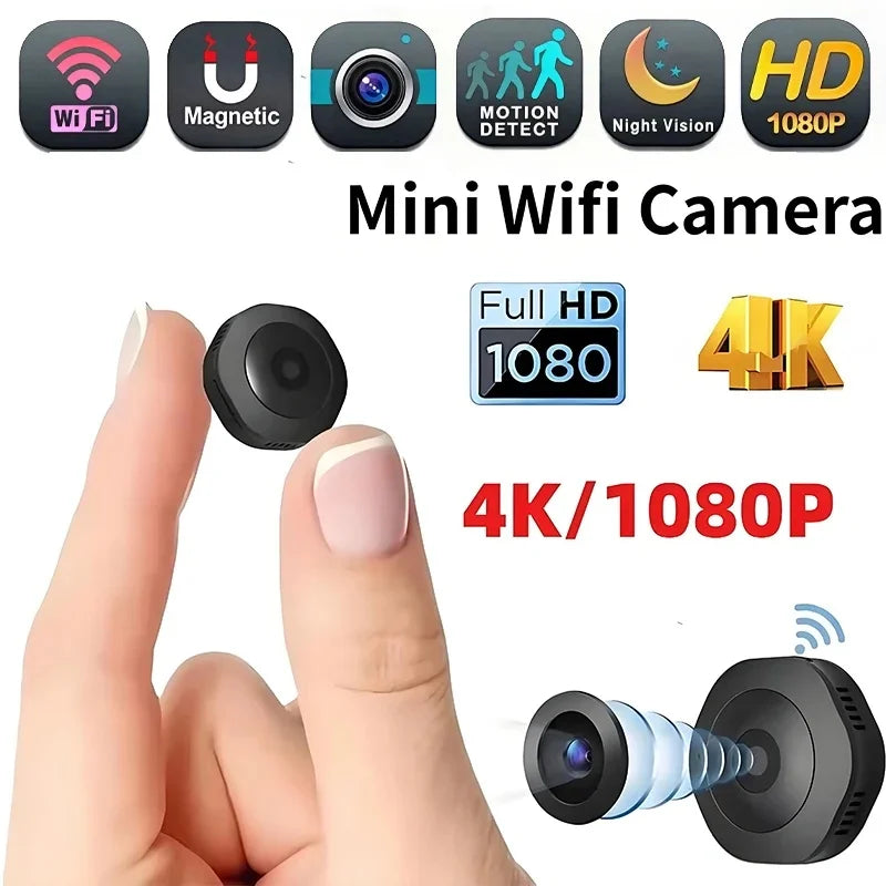 New 4K HD Mini Wireless Camera Portable Cam Night Vision Camcorder WiFi Remote Monitor Video Voice Recorder Security Camera