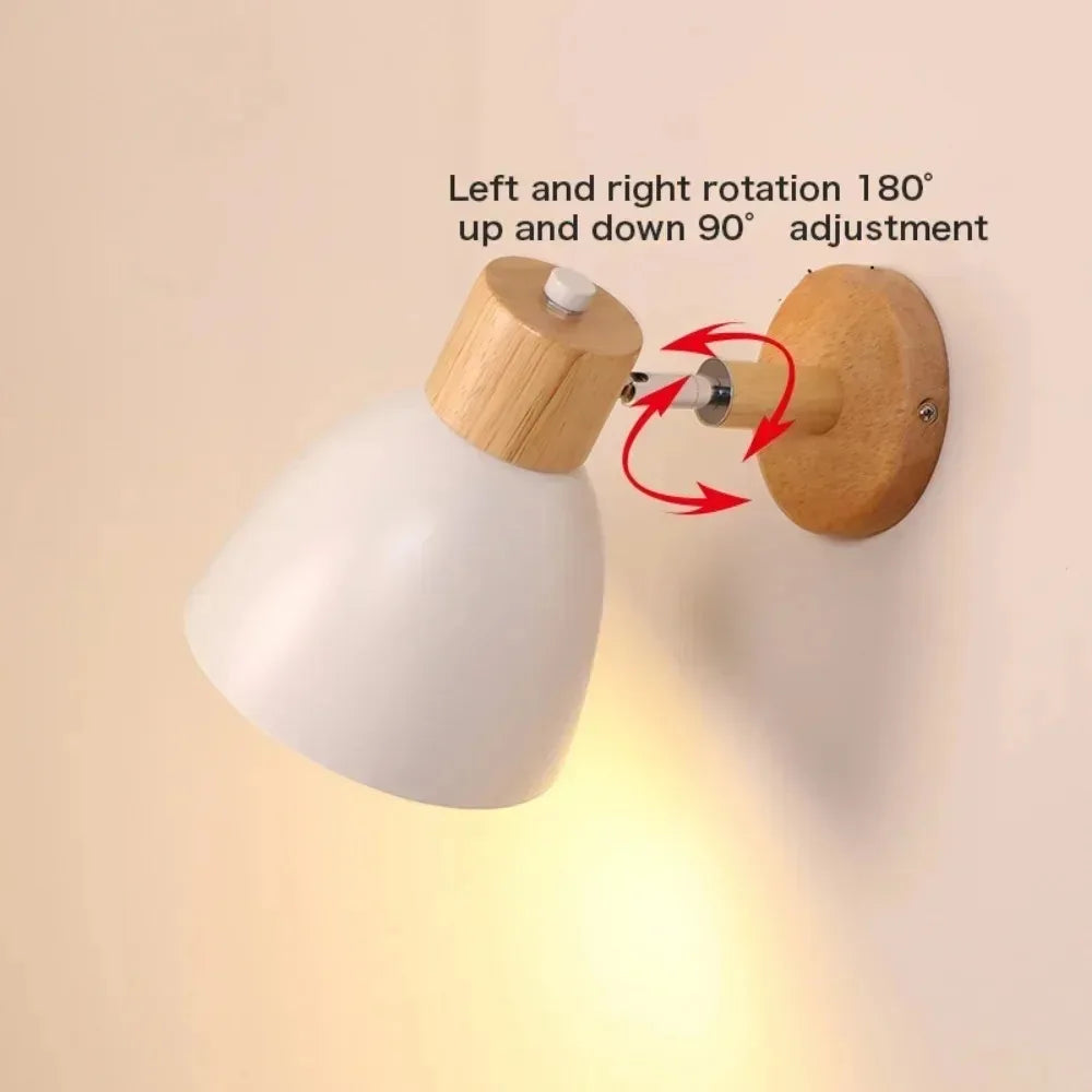 Modern Minimalism Design Iron Art Circular Adjustable Home Hotel Bedroom Wall Light LED Reading Light Balcony Living Room
