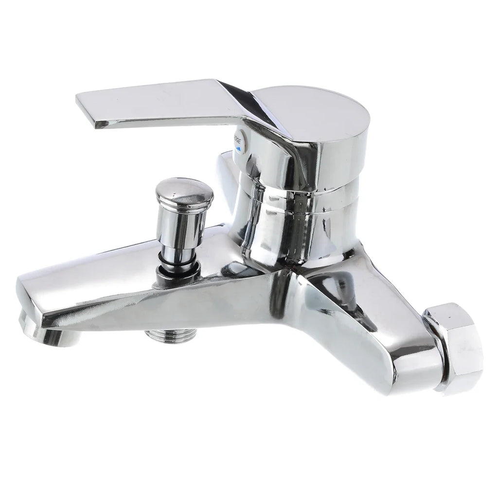 Chrome Zinc Alloy Bathroom Basin Mixer Faucet Sink Tap Wall Mounted Hot & Cold Water Mixer High Quality Faucet