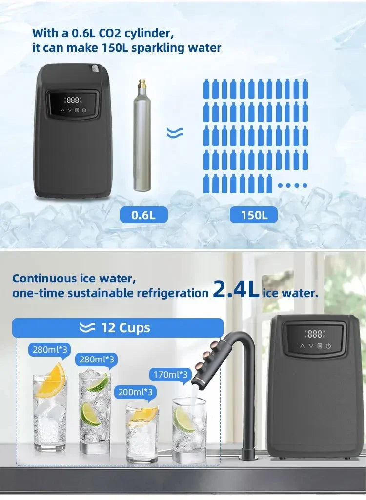 Drink In Dispenser Under Sink Chilled Sparkling Soda Beer Bar Tower Tap