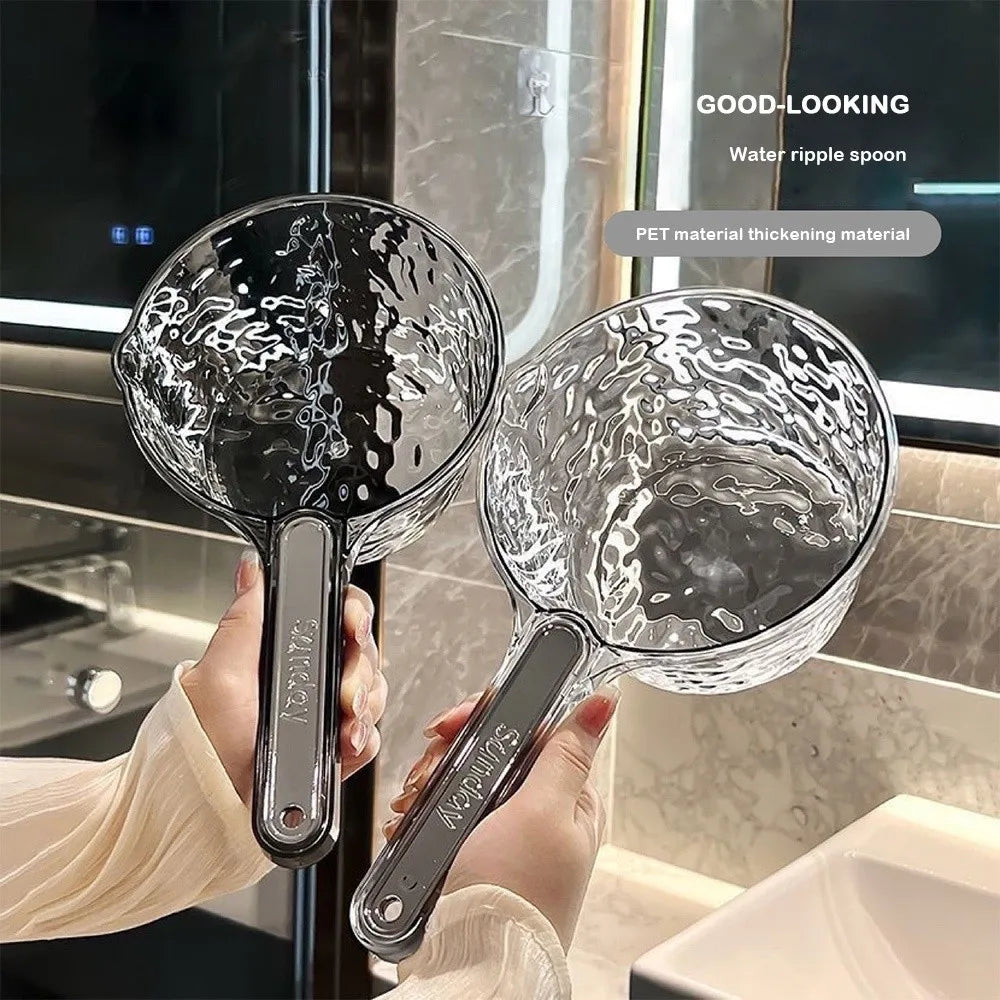 Durable Thickened Dipper Water Ladle PET Unbreakable Water Scoop Transparent Bathing Spoon Kitchen Gadgets
