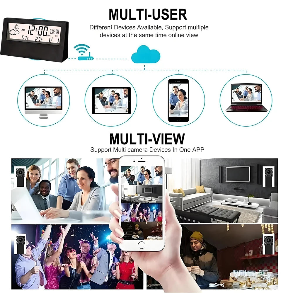 HD 4K Mini WiFi Camera, Improved Clarity, Supports Motion Detection, Remote Viewing, Wireless Home Nanny Style Camera
