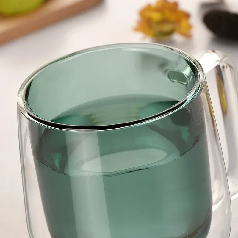 Whiskey Beer Glasses, Multi-color Wine Glass, Tea Cup, Coffee Cups, Cocktail Holder Mug, Double Wall Mugs, Wineglass for Vodka