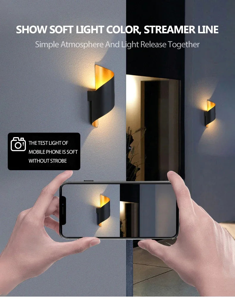 LED Wall Lamp 10W Indoor Wall Lights Waterproof Outdoor Modern Nordic Sconce Lamp Interior Wall Light Home Decor