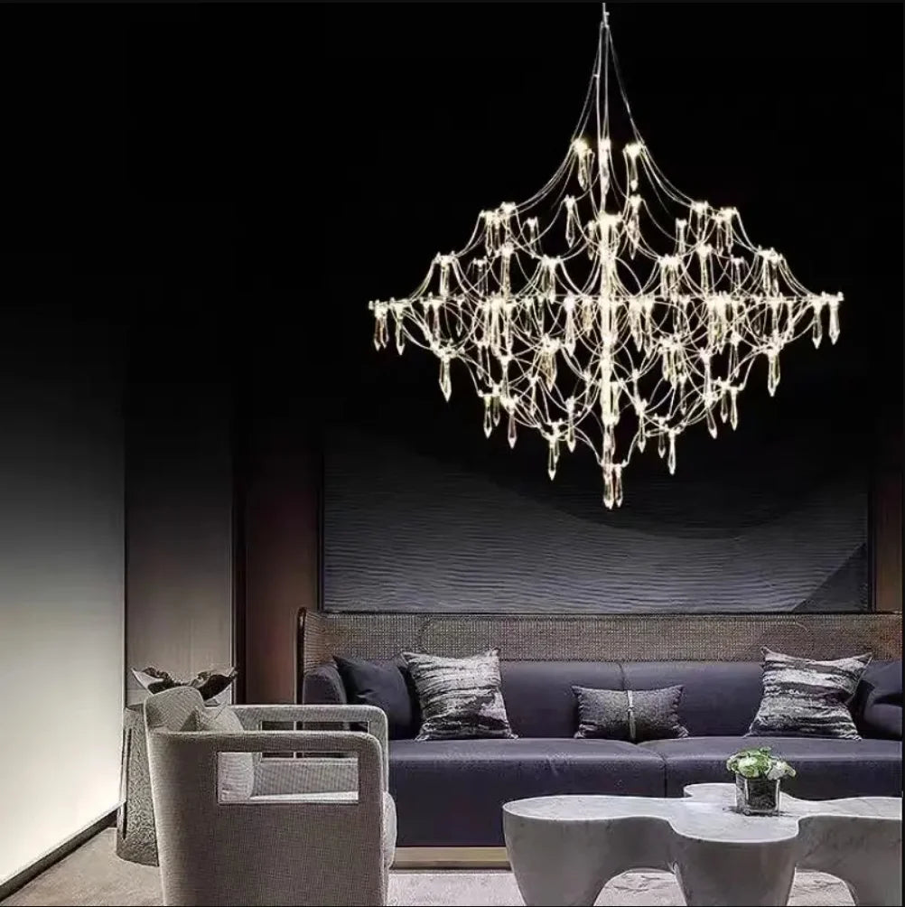 Luxury Chandelier LED Crystal Chandelier Restaurant Modern Light Romantic Living Room Villa Full of Stars Decorative Lighting