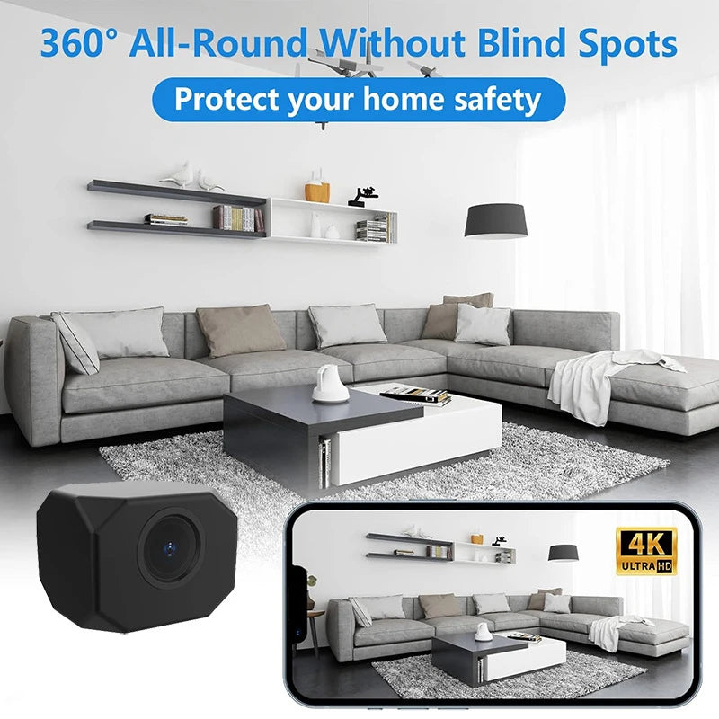 4K HD Mini Camera WiFi IP APP Remote Monitoring Lightweight Portable Camcorder Smart Home Surveillance Security Camera
