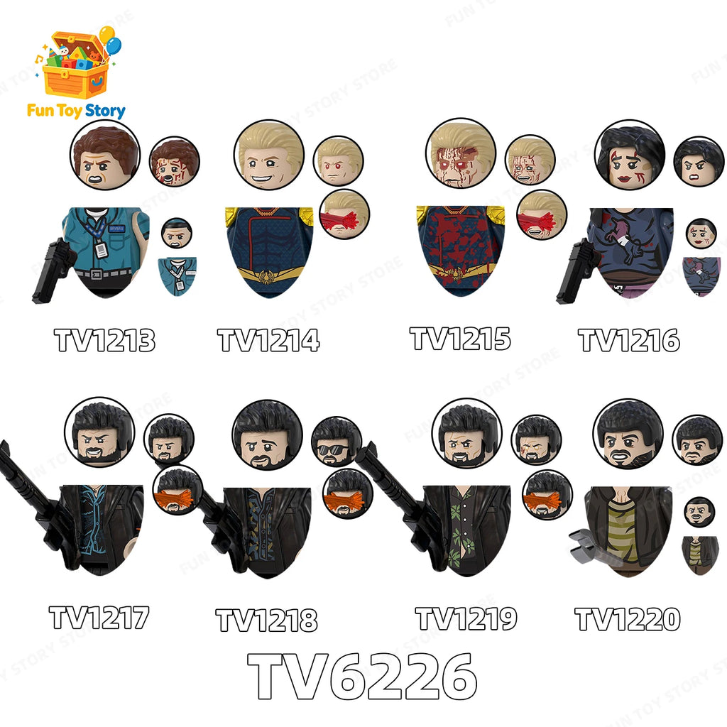 TV6224 TV Watchdog Series, Assembled Building Blocks, Human Toys, Collected by Film and Television Enthusiasts, Gifts for People