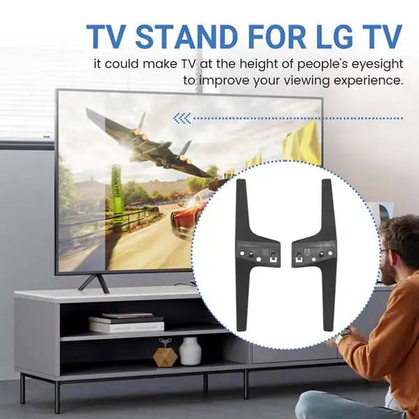 TV Stand for LG TV Legs Replacement TV Stand Legs for LG 49 50 55Inch TV 50UM7300AUE 50UK6300BUB 50UK6500AUA with Screw