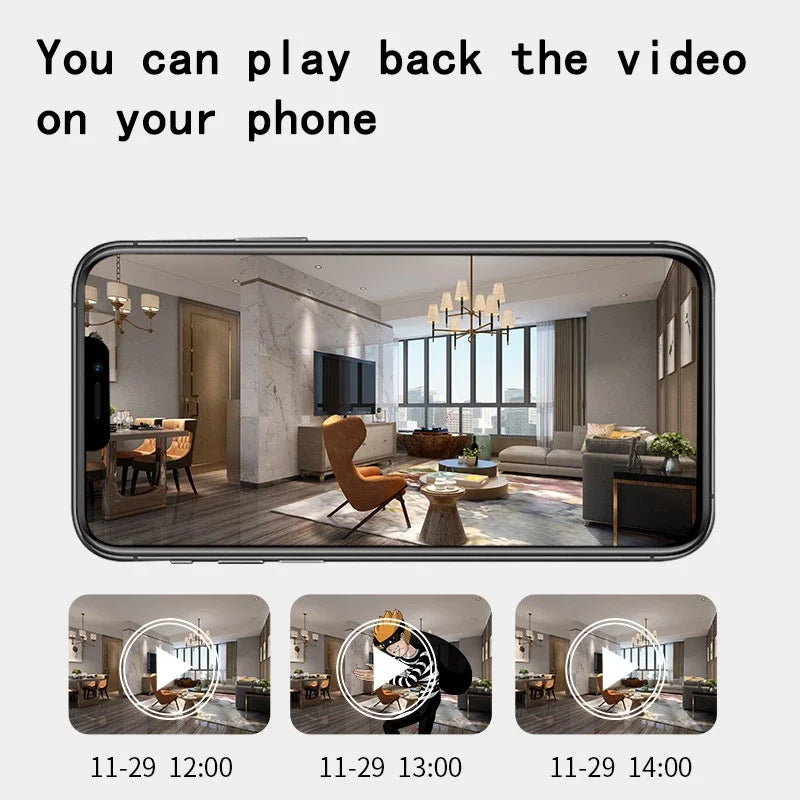 Security Camera 4K Smart Home Monitor with 150° Wide Angle & Infrared Night Vision, WiFi Surveillance Cam with Motion Detection