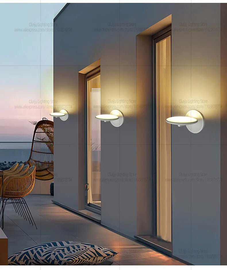 Modern Designer LED Waterproof Wall Light Minimalist Outdoor Balcony Porch Light IP65 Park Wall light Bedroom Bedside Light