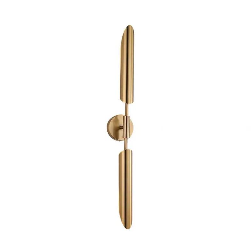 moderm luxury single double head wall lamp golden lnclined tube wall light Mirror light stair living room bedroom deco luminaire