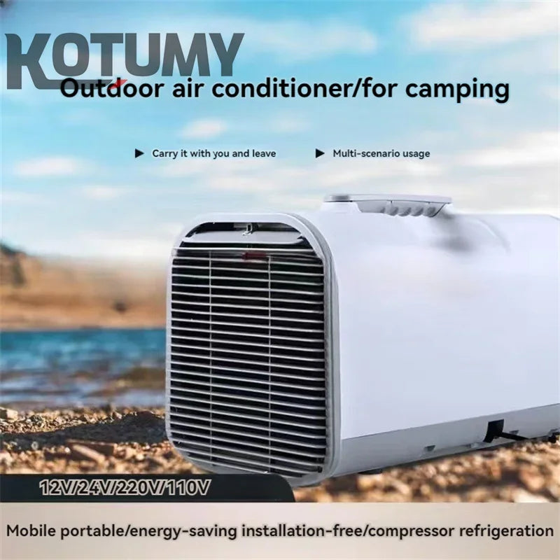Portable Air Conditioners Outdoor Camping Air Cooler With Remote Control Audio Function Intelligent Hidden Panel 110v/220v/24v/1