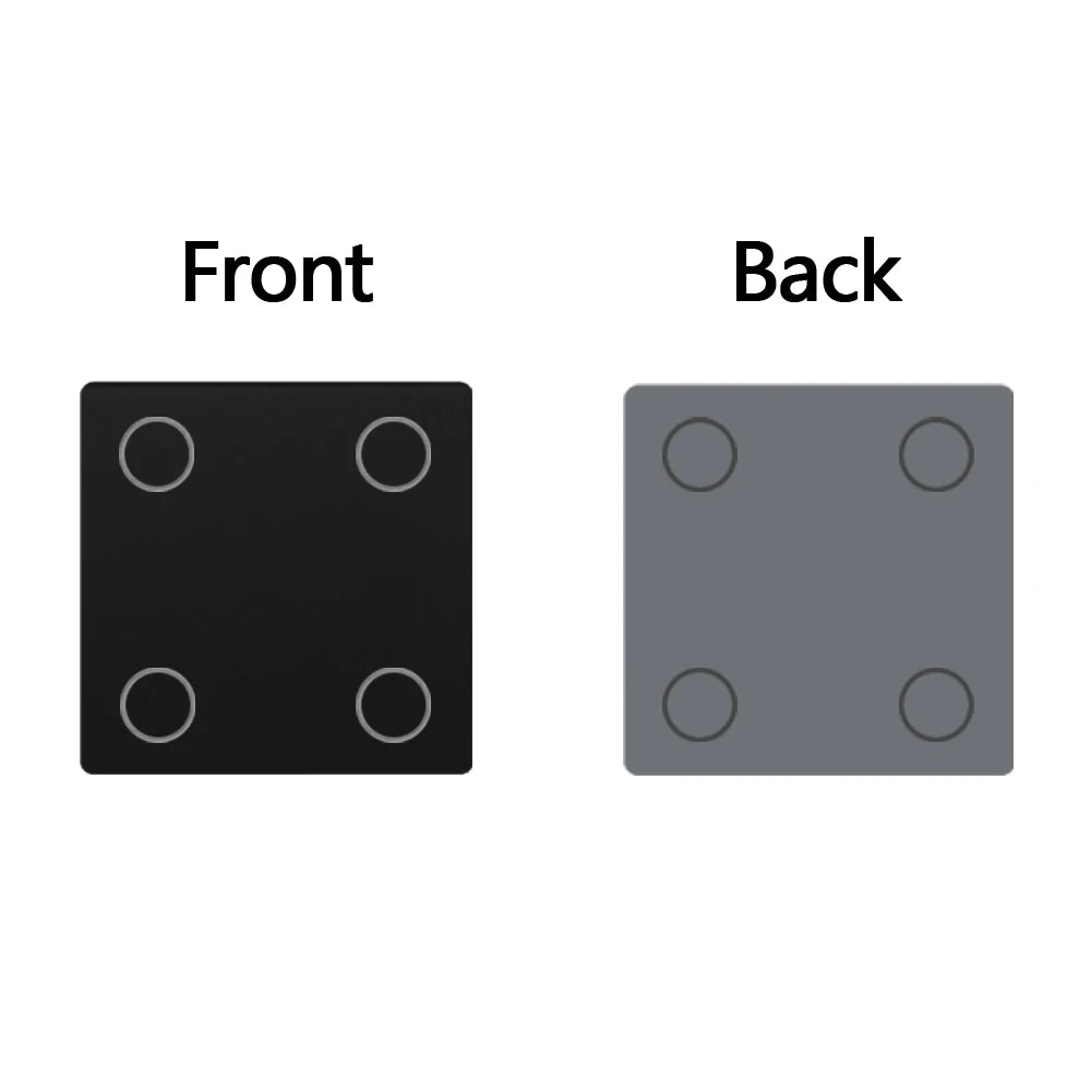 TAWOIA DIY Wall Light Switches Small Glass Panel Parts 1/2/3/4Gang White Black Gold Touch Switches Crystal Parts 47mm*47mm