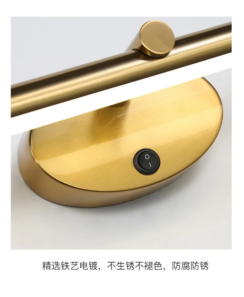 Modern LED Indoor Wall Lamp Bathroom Mirror Light Minimalism Wall Sconce with Touch Switch Bedroom Bathroom Bath Lighting Lamps