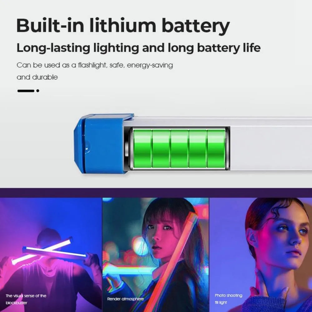 Colorful Tube Light RGB Light 17cm/32cm USB Light Night Light Purple Blue Light Stick Room LampHandheld Hanging Fill Light Photo