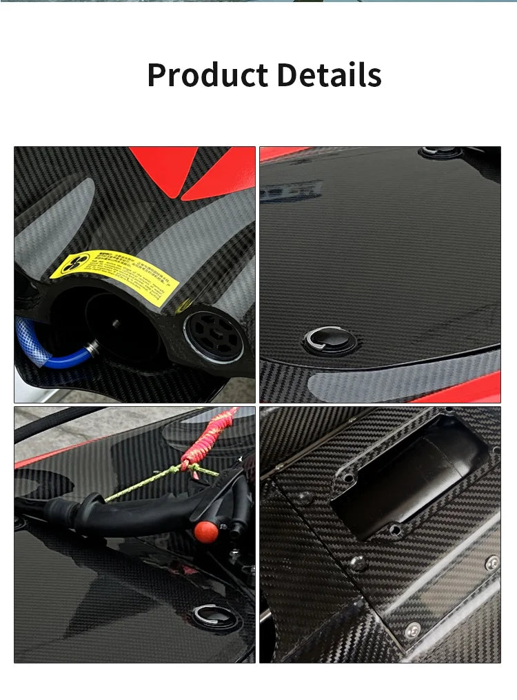 Jet Surfboard Carbon Fiber, Engine Powered Surfboard for Lakes Rivers, Motorized Jet Board for Adults Unisex, YS-08