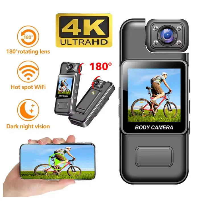 Digital Camera Mini WiF 4K 2K 1080P HD Portable Video Recorder Body Cam Infrared Night Vision Police/Bike Camcorder Sports DV