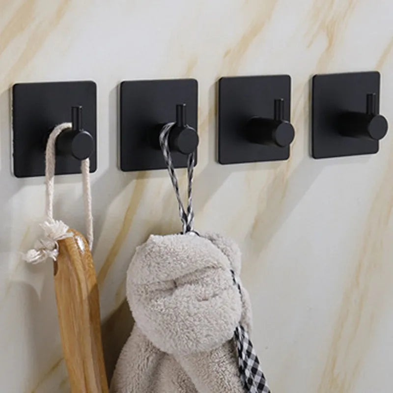 1Pcs Stainless Steel Black Silver Bathroom Hardware Set Towel Rack Toilet Paper Holder Towel Bar Hook Bathroom Accessories