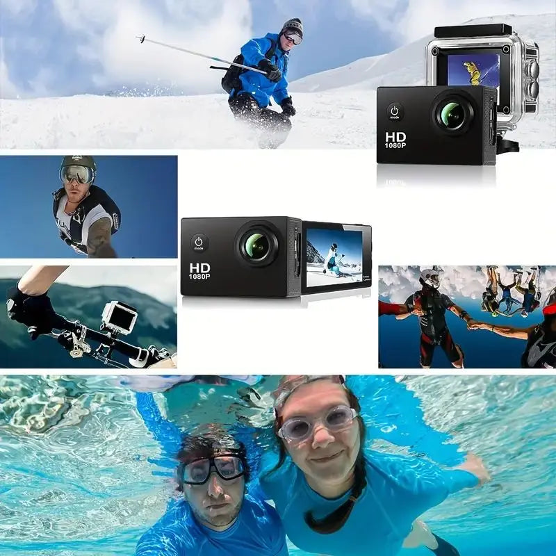 2.0" Action Camera Ultra HD 4K 30FPS WiFi Underwater Cameras Waterproof Helmet Bicycle Video Recording Cameras Outdoor Sport Cam